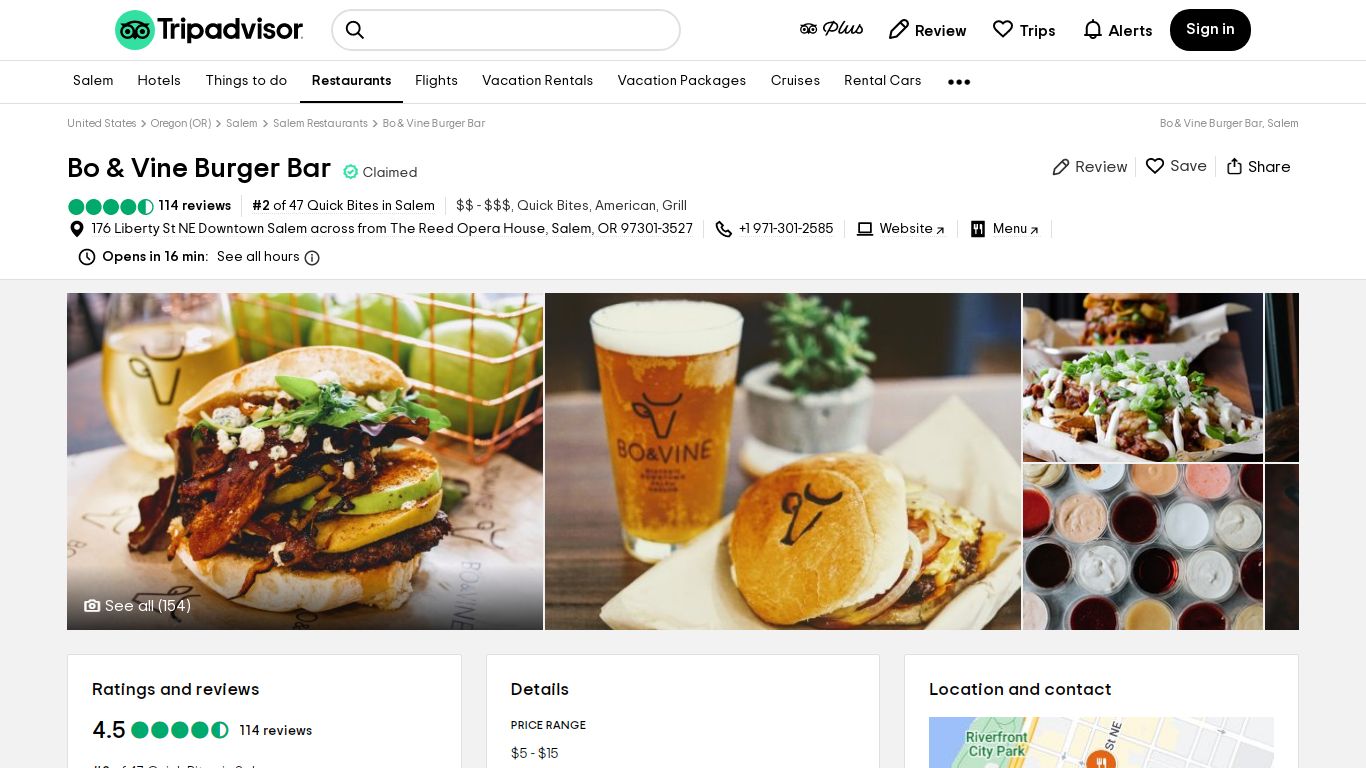 BO & VINE BURGER BAR, Salem - 176 Liberty St NE - Tripadvisor