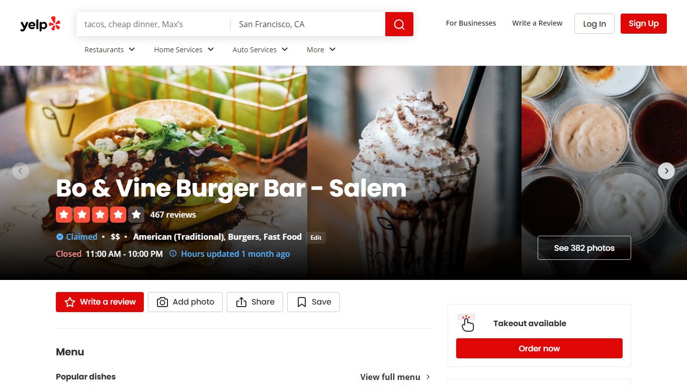 BO & VINE BURGER BAR - SALEM - 382 Photos & 460 Reviews - American ...
